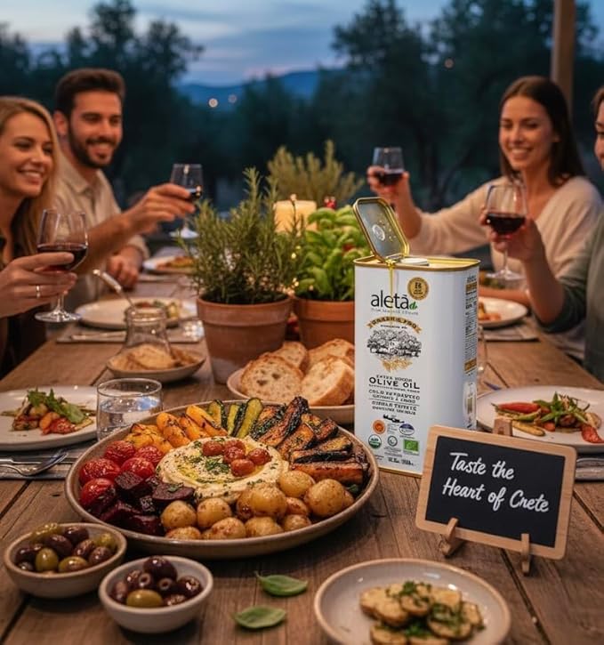 Aleta Farms Organic Olive Oil Extra Virgin High Phenols Single Estate PDO Cold Press Global Gold Awards EVOO Kosher. 16.9 Fl Oz (Pack of 2)