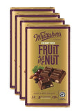 Whittaker's Fruit and Nut Chocolate Block 250g (Pack of 4) （Made in New Zealand）