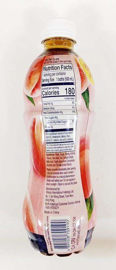Peach Tea Drink 16.9 FL OZ 500ml6 Bottles