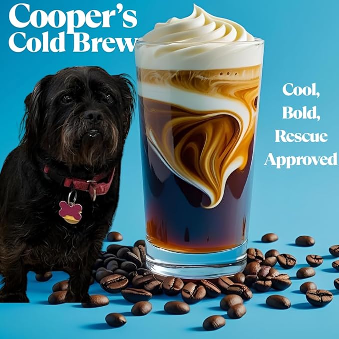 Dog Lover's Coffee – Cooper’s Cold Brew Coffee | Medium Roast Chiapas Single Origin | Smooth Chocolate &amp Toffee | Whole Bean 12oz
