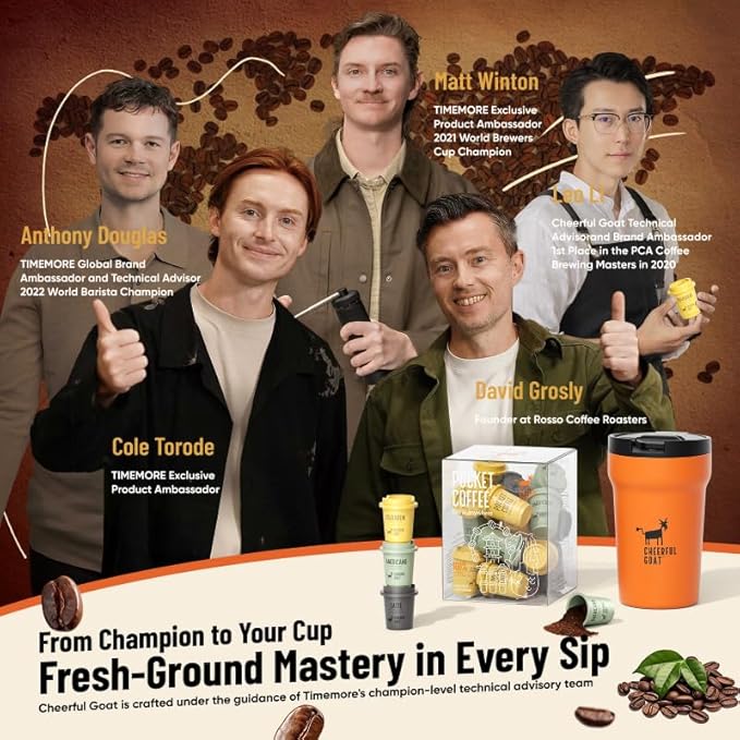 CheerfulGoat Instant Cold Brew Coffee – Speciality Javy Coffee Extract 100% Arabica Freeze-Dried No Sugar No Additives Low Acid Healthy for Iced &amp Hot Coffee Singapore Coffee 30 Servings