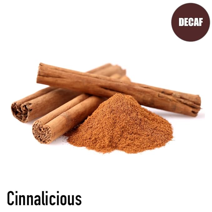 Cinnalicious Decaf Flavored Coffee Ground Fresh Roasted 16-ounce