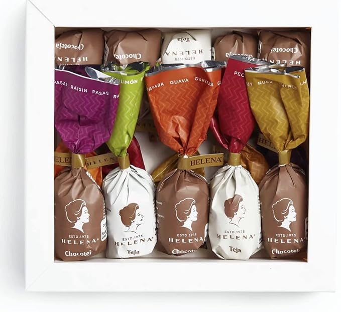HELENA Chocolatier Fine Tejas and Chocotejas with a variety of fillings all covered in an outer layer of chocolate. (CHOCOTEJA &amp TEJA MIX 10 PACK)