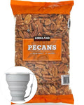 Kirkland Signature Pecan Halves Baking Nuts 2 lbs Item 203444. Bundle with MORALZA Silicone Collapsible Cup 200ml - 2 Items.