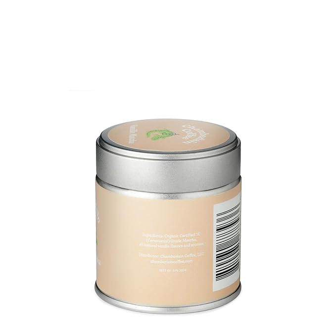 Chamberlain Coffee Vanilla Matcha Powder - Ceremonial Grade Matcha Powder w/Madagascar Vanilla First Harvest Gluten-Free Flavor for Hot &amp Iced Drinks Premium Organic Ingredients - (30g / 1.06 o