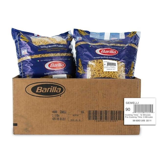 Gemelli Pasta 10 Pound -- 2 Case
