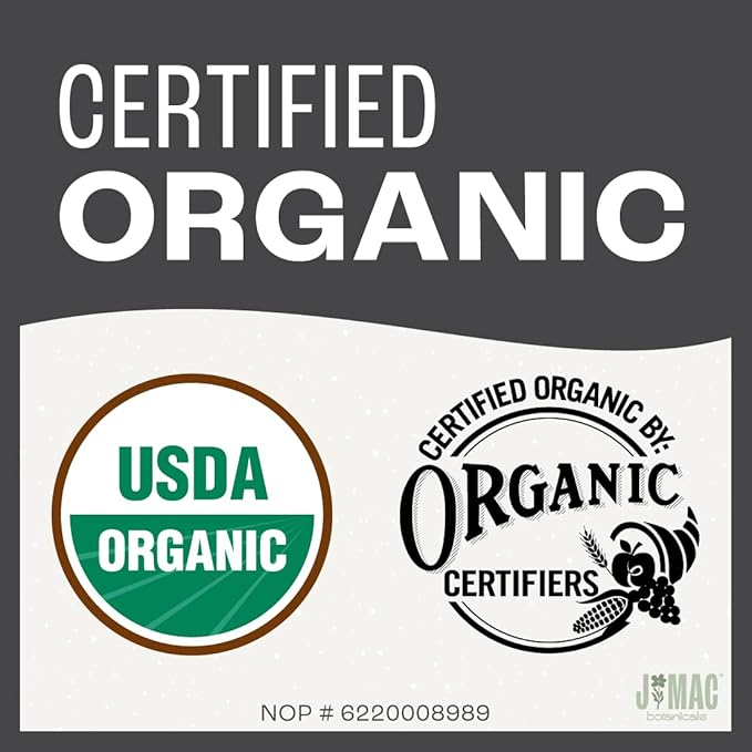 J Mac Botanicals Organic Chamomile Flowers (1 pound) Certified USDA Organic. Whole Dried Chamomile Flower Loose Leaf Tea
