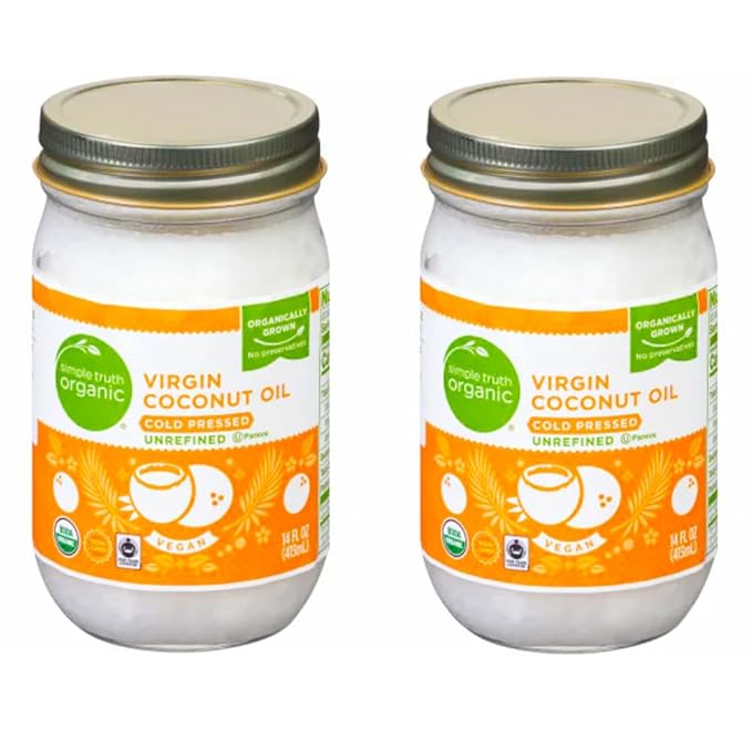 Generic Simple Truth Organic Coconut Oil Unrefined Cold Pressed Virgin Butter 14 oz (Pack of 2)
