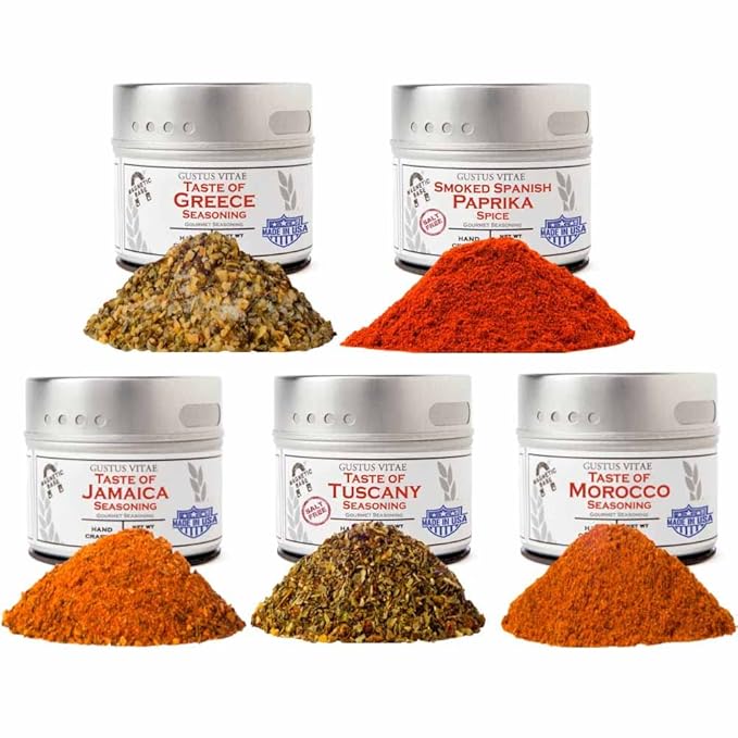 International Gourmet Flavors - Gourmet Spice Blends &amp Seasonings - Made in USA Non GMO All Natural Healthy Spices - 5 Unique Seasonings