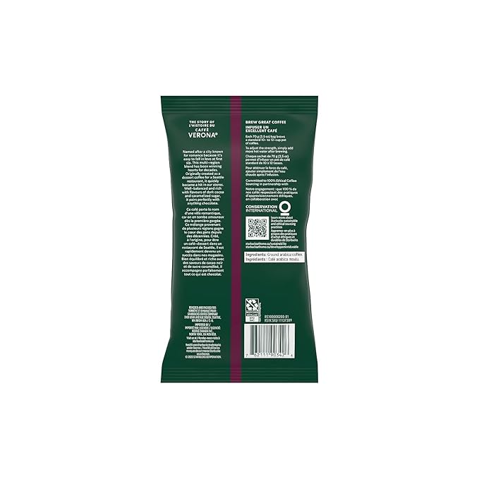 Starbucks 11018192 Coffee Cafe Verona 2.5oz Packet 18/Box