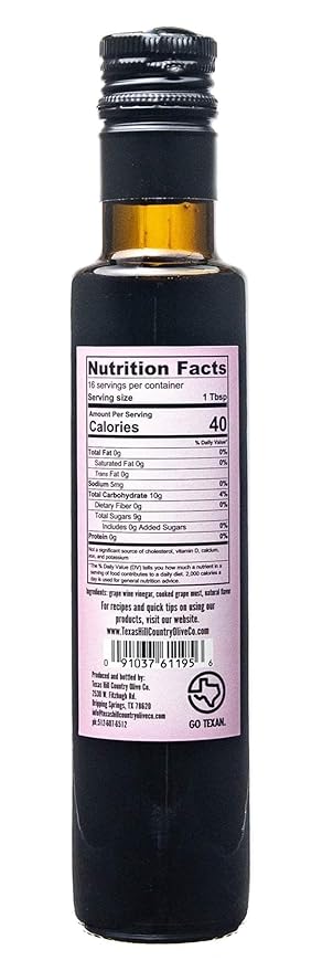Blackberry Balsamic Vinegar - Gourmet Barrel Aged Infused Balsamic Vinegar - Great for Dressing Dipping Glazing - No Artificial Flavors or Added Sugar - Made in Texas (8.5 oz 2 Pack)