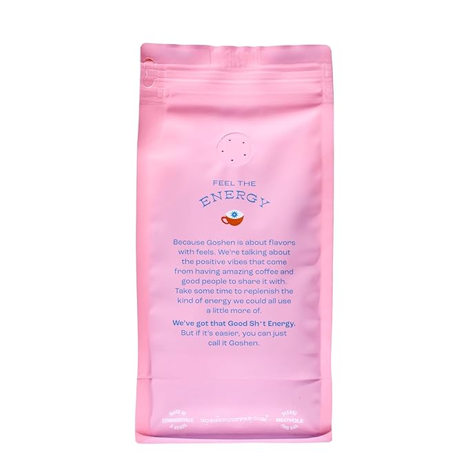 Goshen Coffee Roasters Whole Bean Bright Eyed Breakfast Blend | Light Roast Brewed or Espresso | Award-Winning - Natural and Washed | Vibrant Almond Brown Sugar Flavors | 5 lb Bag