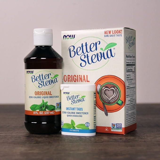 NOW Foods BetterStevia Organic Zero-Calorie Liquid Sweetener Keto Friendly Suitable for Diabetics No Erythritol 16-Ounce