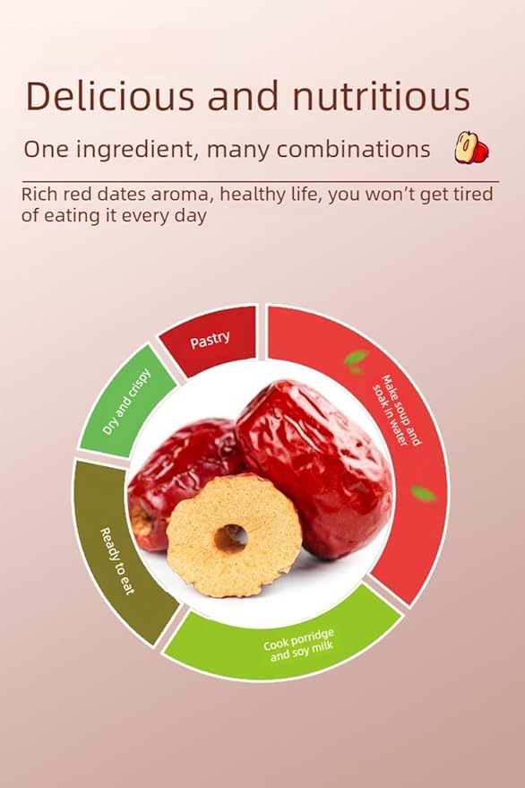 Pitted Premium Dates 500g Wash-Free Red Dates Natural Sweet &amp Plump 0 Additives Resealable Bag