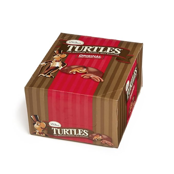 DeMet's Turtles Milk Chocolate Caramel Nut Cluster Bar (1.76 Ounce 3-Piece Bar 24 Count) Perfect Grab-N-Go Snack or Sit &amp Savor