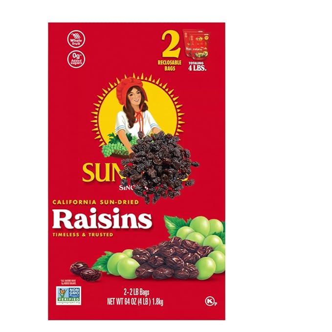 Sun-Dried Raisins 2 bags/2 LBS (1 Pack)
