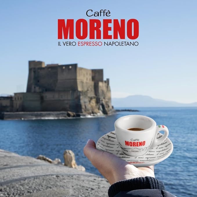 Super Bar roast CAFFE MORENO USA Premium Roast Espresso coffee whole beans 2.2 pounds - 1 Kg. Made in Italy Il Vero Espresso Napoletano.