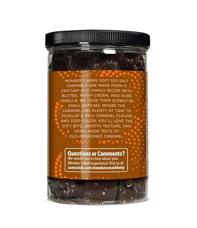 Member Marks Dark Chocolate Soft Sea Salt Caramels 36 oz.