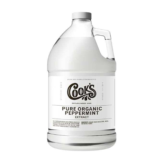 Cook's Organic Peppermint Extract Premium Peppermint Oil Crafted in the USA 128 Ounces (1 Gallon)