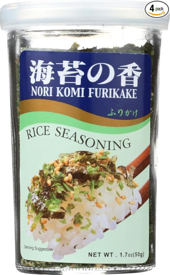 JFC Wasabi Fumi Furikake Rice Seasoning 1.7-Ounce Jars (Pack of 4)