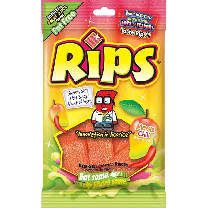 Rips Mango Chili Candy 4 Ounce -- 12 per case.