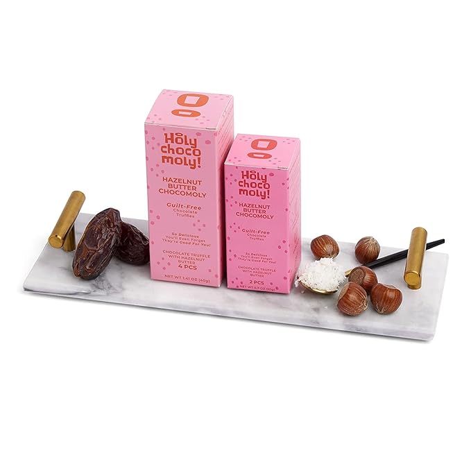 Hazelnut Butter Chocolate Truffles | Low in Refined Sugar Made With Dates and Real Nut Butters | Healthy On-the-go Snack | 4 Truffles/Box 16 Truffles