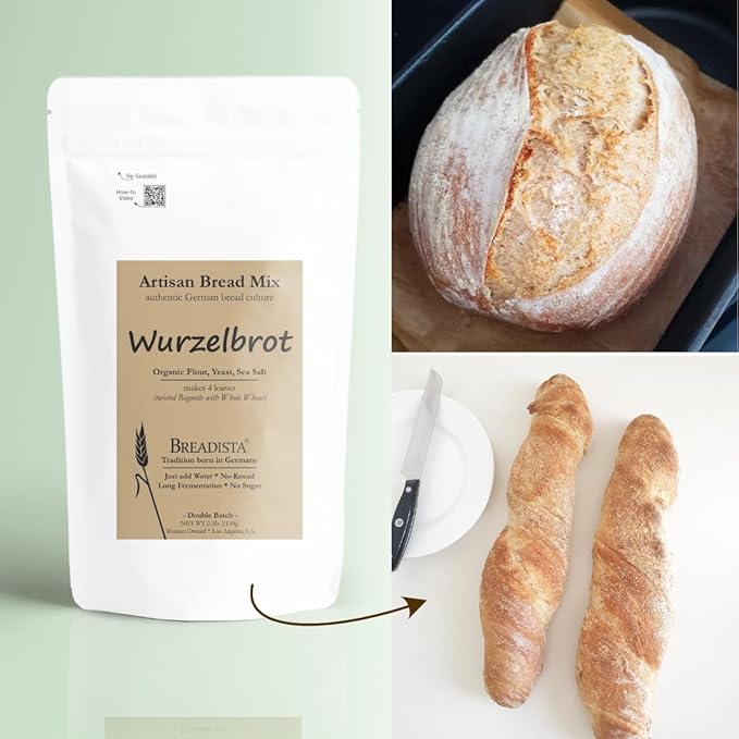 VALUE Pack - 5 assorted Breadista Bread Mixes - 11.5 lbs of 100% Organic US grown Flour for traditional artisan bread baking - Bread Rolls Pizza Panettone