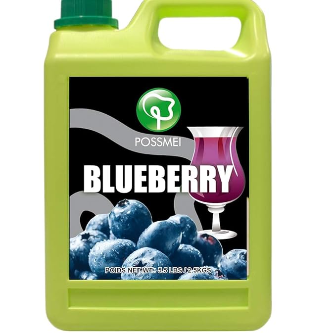 Possmei Blueberry Flavored Syrup 5.5 Pound Plastic Jar 1 Pack