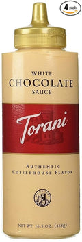 Torani White Chocolate Sauce 16.5 OZ (Pack of 4)