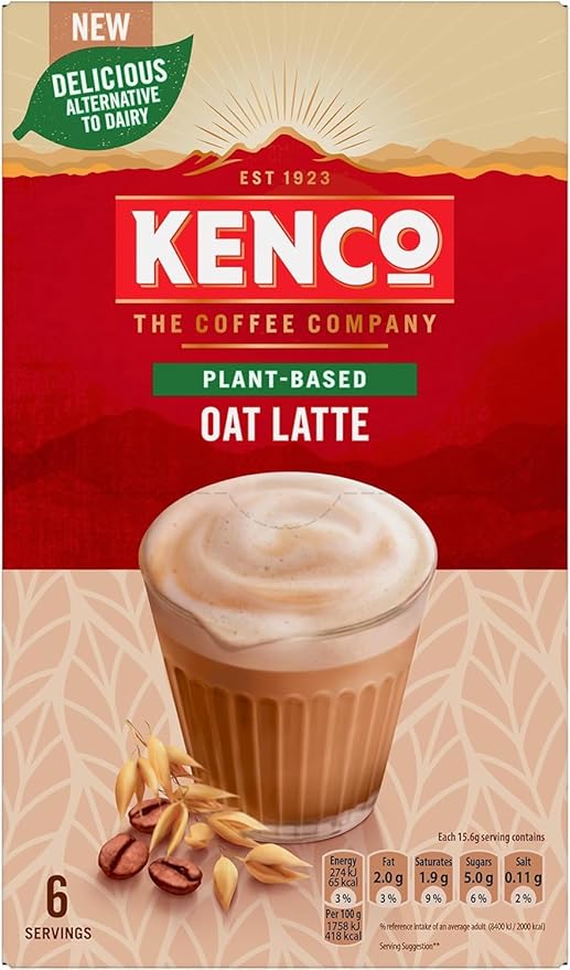 Kenco Instant Coffee Sachets - Pick Any 6 Packs From 9 Blends Including Almond Vanilla Oat Baileys Latte Cappuccino Flat White Iced Hot Salted Caramel