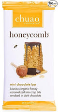 Chuao Chocolatier Honeycomb Dark Chocolate Mini Bars | Gourmet Chocolate Honey Artisan European No Preservatives | For Gift Baskets Christmas Valentines Day Gifts for Women Men | 100 Pack