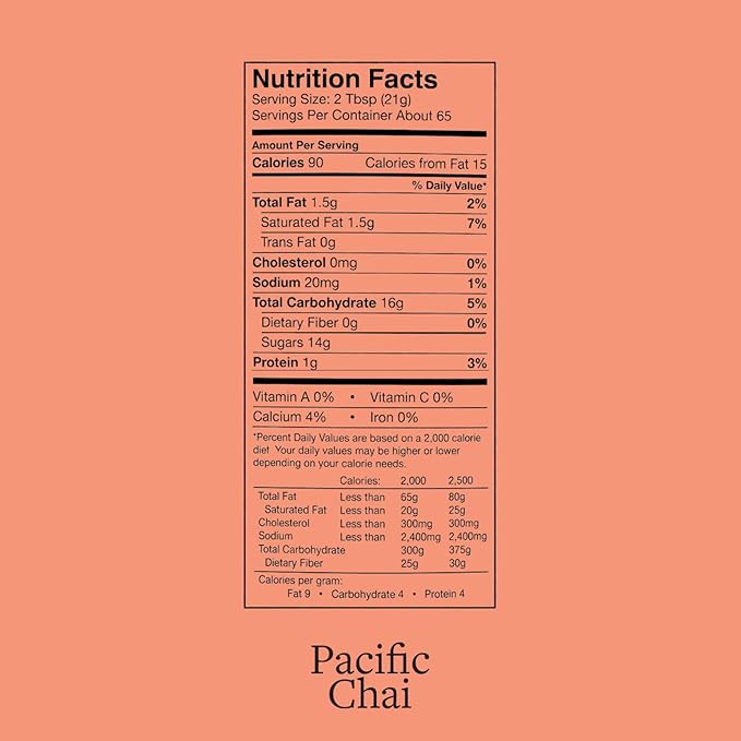 Pacific Chai Spiced Chai Latte Mix Instant Chai Tea Latte Drink Mix Gluten Free Kosher Certified Powder Beverage Café Style Chai Latte 3 LB (Pack of 2)