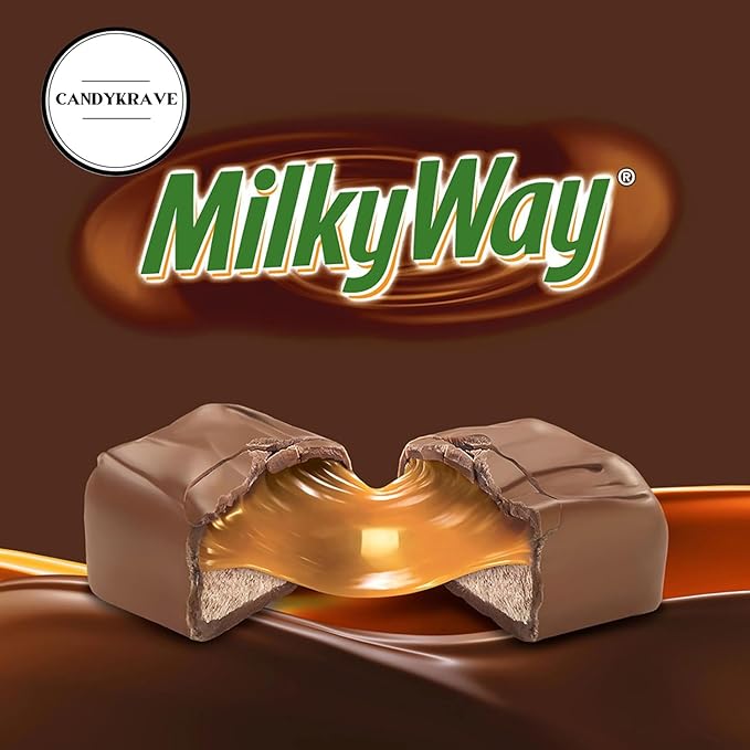 Mini Milky_Way Chocolate Bars - 1 lbs Fun Size Irresistible Mini Treats - Individually Wrapped Bulk Chocolate Candy - Delicious Sweets for Christmas Holidays Pantry &amp Birthdays
