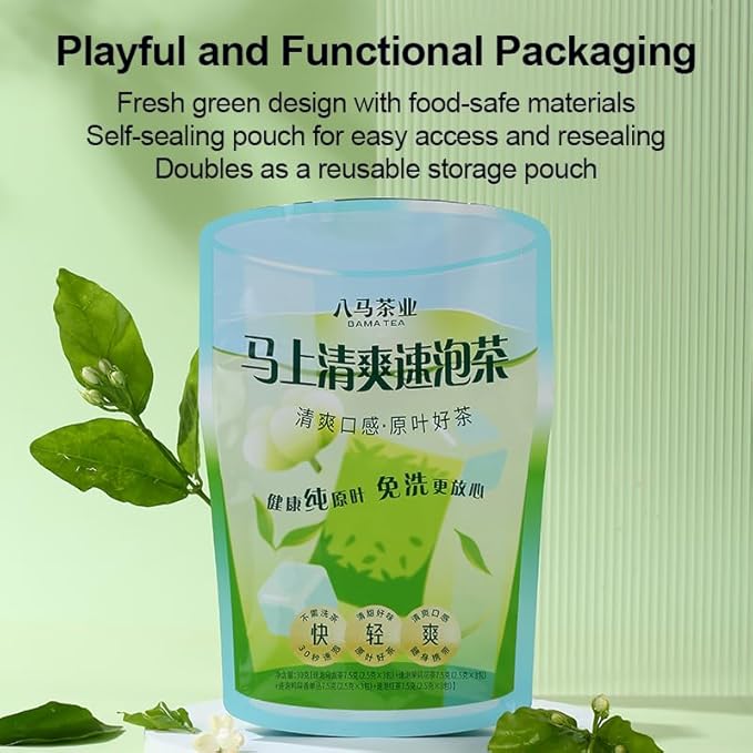 Bama Tea Quick-Brew Variety Tea Bags Oolong Tea/Jasmine Tea/Dancong Tea/Black Tea Combo Chinese Loose Leaf 1.06 oz (2.5g × 12 bags)
