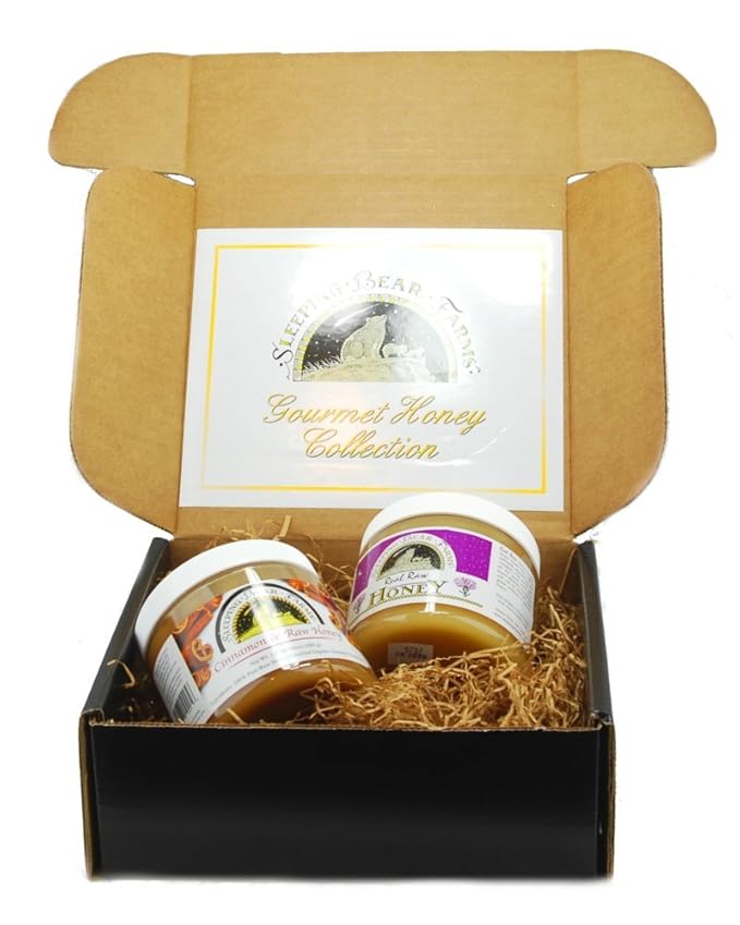Sleeping Bear Farms Real Raw Star Thistle Honey Gourmet Gift Box and Sampler