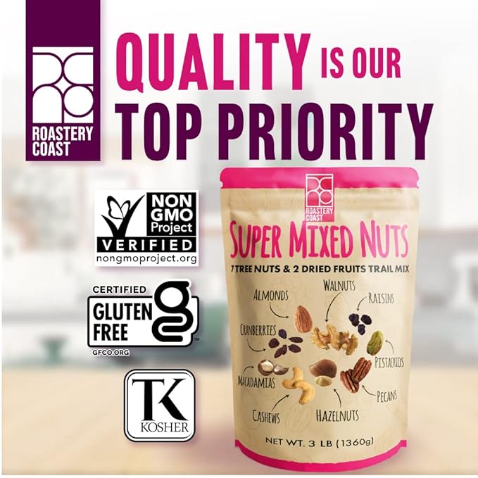 Roastery Coast - Daily Nuts Healthy Mix Bulk | Nuts Snack Mix | Deluxe assorted snack | nut snacks | healthy snacks for adults | dry fruits | nut mix