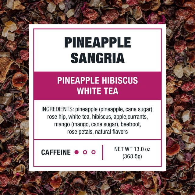 Tiesta Tea - Pineapple Sangria Cold Brew Loose Leaf Premium Low Caffeinated Iced Blend 10 Packets Brews One 64oz Pitcher