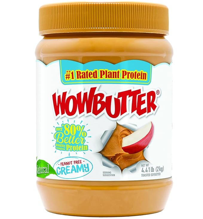 Wowbutter Natural Peanut Free Creamy 4.4lb Jars 2 Pack