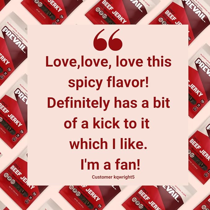 PREVAIL Beef &amp Turkey Jerky Variety Pack - Low Sodium and Gluten-free! I Original Beef Spicy Umami Lemongrass &amp Original Turkey - Pack of (5) bags I Our Gourmet Jerky is Paleo Certified So