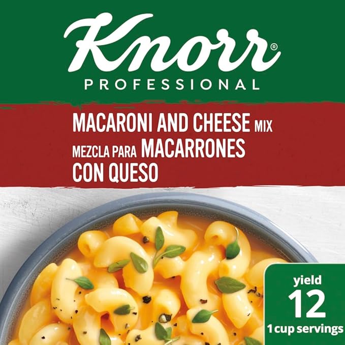 Knorr Professional Soup du Jour Macaroni and Cheese Mix Vegetarian 0g Trans Fat per Serving Just Add Water 1 Count (Pack of 4)
