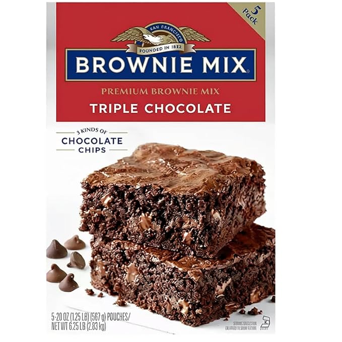 Triple Chocolate Brownie Mix 90 Servings 5 Pack (1 Pack)