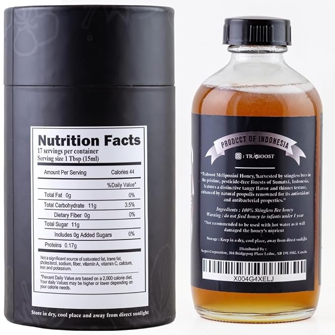 Meliponini Honey 500 ML and TraBoost Stingless Bee Honey Gold 250 ML