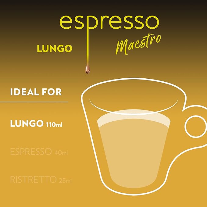 Lavazza Avvolgente Lungo Dark Roast Capsules Compatible with Nespresso Original Machines (Pack of 60) Value Pack Blended and roasted in Italy Full bodied with velvety rounded flavor