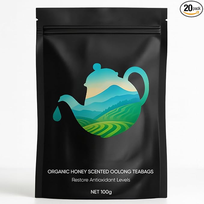 Oolong Tea Bags with 100% Pure Whole-Leaf Tea Clean Energy Limitless Clarity &amp Focus and Gut Health Loose Leaf Oolong Tea 20 Bags (1)