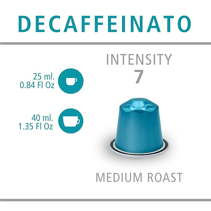 Daniels Blend Espresso Aluminum Capsules Compatible with Nespresso 60 Coffee Pods Single Server Kosher Certified Decaffeinato Decaf Decaffeinated