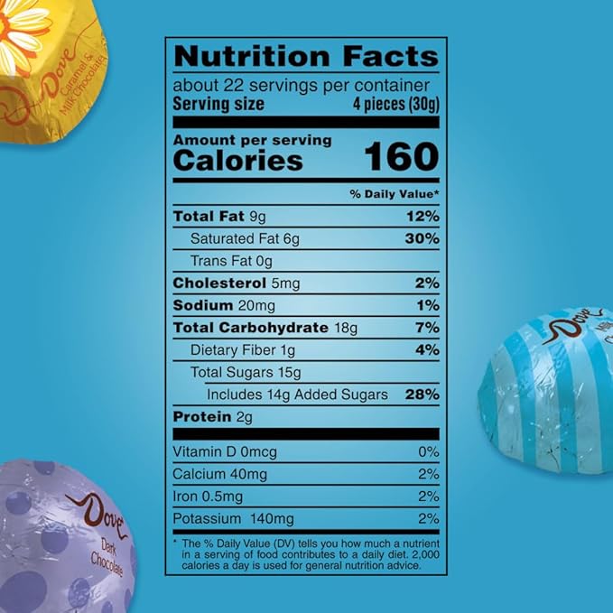DOVE PROMISES Mixed Stand-up Pouch Easter Candy Individually Wrapped Chocolate Easter Basket Stuffers Milk Dark and Caramel &amp Milk Chocolate Pack 22.6-ounce bag