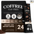 COFFREE Organic Instant Coffee Packets - 150% Extra Strong Dark Roast Convenient Coffee Sticks Mold Free Low Acid Arabica for On-the-Go Energy - Hot or Cold Single Serve Travel Packets 24 Count