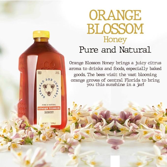 Savannah Bee Company Honey - Pure Natural Raw Honey - Orange Blossom - 80 Oz