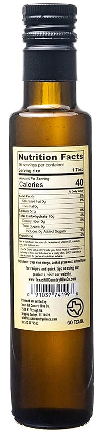 White Lemon Balsamic Vinegar - Gourmet Barrel Aged Infused Balsamic Vinegar - Great for Dressing Dipping Glazing - No Artificial Flavors or Added Sugar - Made in Texas (8.5 oz 2 Pack)
