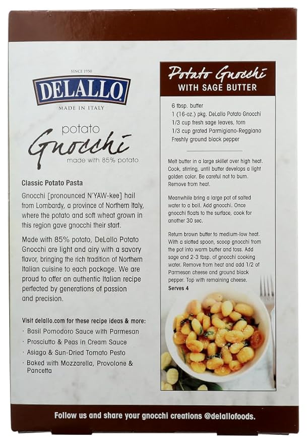 Delallo Potato Gnocchi (12x16Oz )